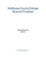 MCC Board of Trustees Meeting Materials Box 1.4