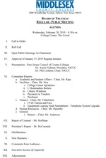 Board Of Trustees Meeting Agenda February 2019
