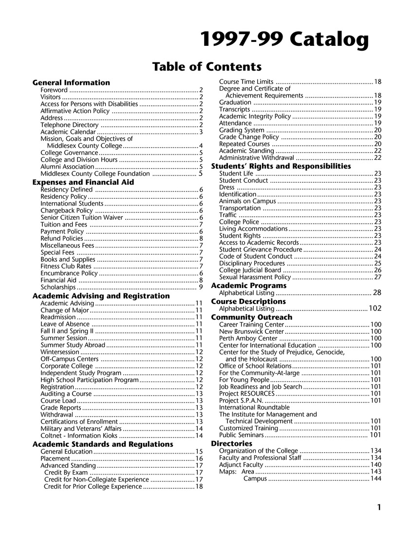 1997 -1999 Course Catalog - New Page