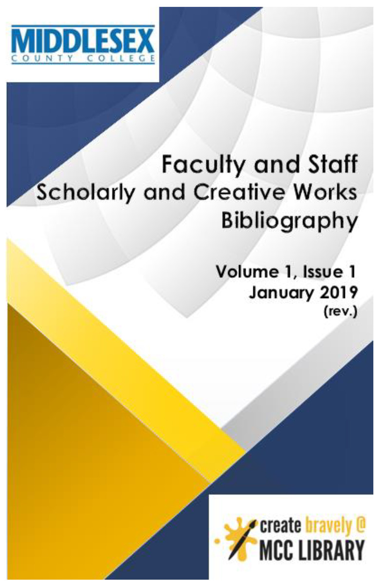 Faculty and Staff Scholarly and Creative Works Bibliography 2019, Issue 1 Revised - New Page