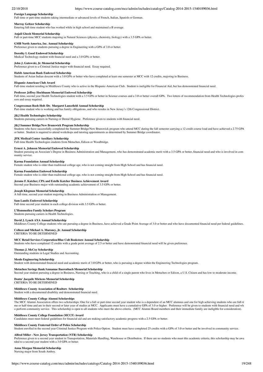 2014 – 2015 Course Catalog - Page 20