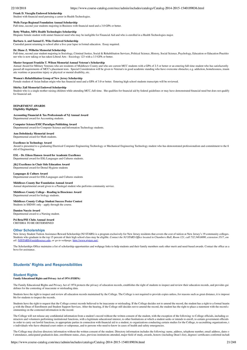 2014 – 2015 Course Catalog - Page 22
