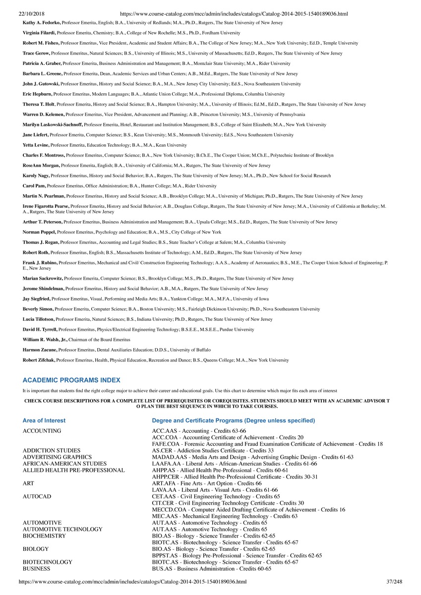 2014 – 2015 Course Catalog - Page 38