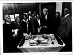 Cutting the anniversary cake, November 28, 1989