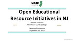 Open Educational Resource Initiatives in NJ PowerPoint