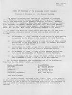 Board of Trustees Meeting Minutes November 1996