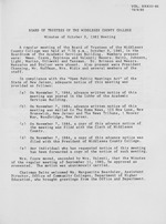 Board of Trustees Meeting Minutes October 1985