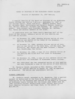 Board of Trustees Meeting Minutes September 1987