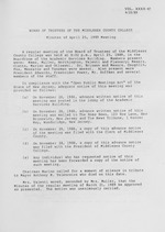 Board of Trustees Meeting Minutes April 1989