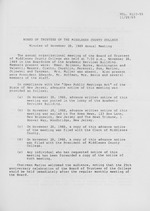 Board of Trustees Meeting Minutes November 1989