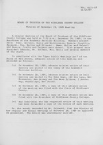 Board of Trustees Meeting Minutes December 1989