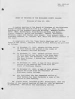 Board of Trustees Meeting Minutes July 1991