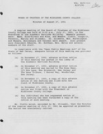 Board of Trustees Meeting Minutes August 1991