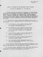 Board of Trustees Meeting Minutes September 1991