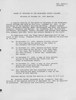 Board of Trustees Meeting Minutes October 1991