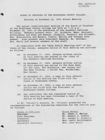 Board of Trustees Meeting Minutes November 1991