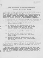 Board of Trustees Meeting Minutes April 1992