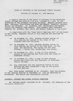 Board of Trustees Meeting Minutes October 1992