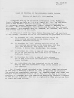 Board of Trustees Meeting Minutes April 1993