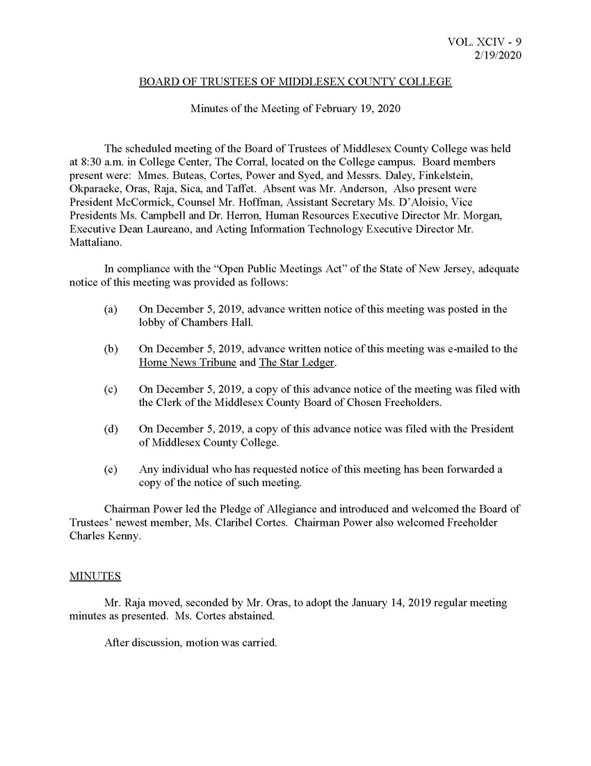 Board of Trustees Meeting Minutes February 2020 - New Page