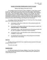 Board of Trustees Meeting Minutes November 2019