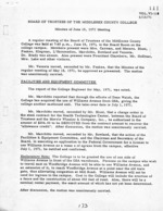 Board of Trustees Meeting Minutes June 1971