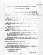 Board of Trustees Meeting Minutes July 1971