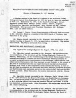 Board of Trustees Meeting Minutes September 1971