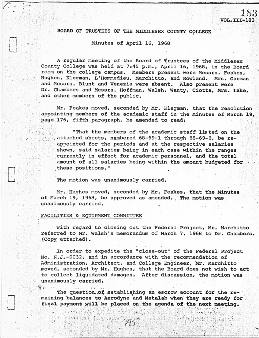 Board of Trustees Meeting Minutes April 1968 - New Page