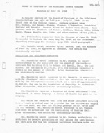 Board of Trustees Meeting Minutes July 1968