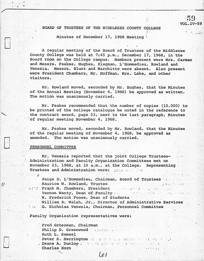 Board of Trustees Meeting Minutes December 1968 - New Page