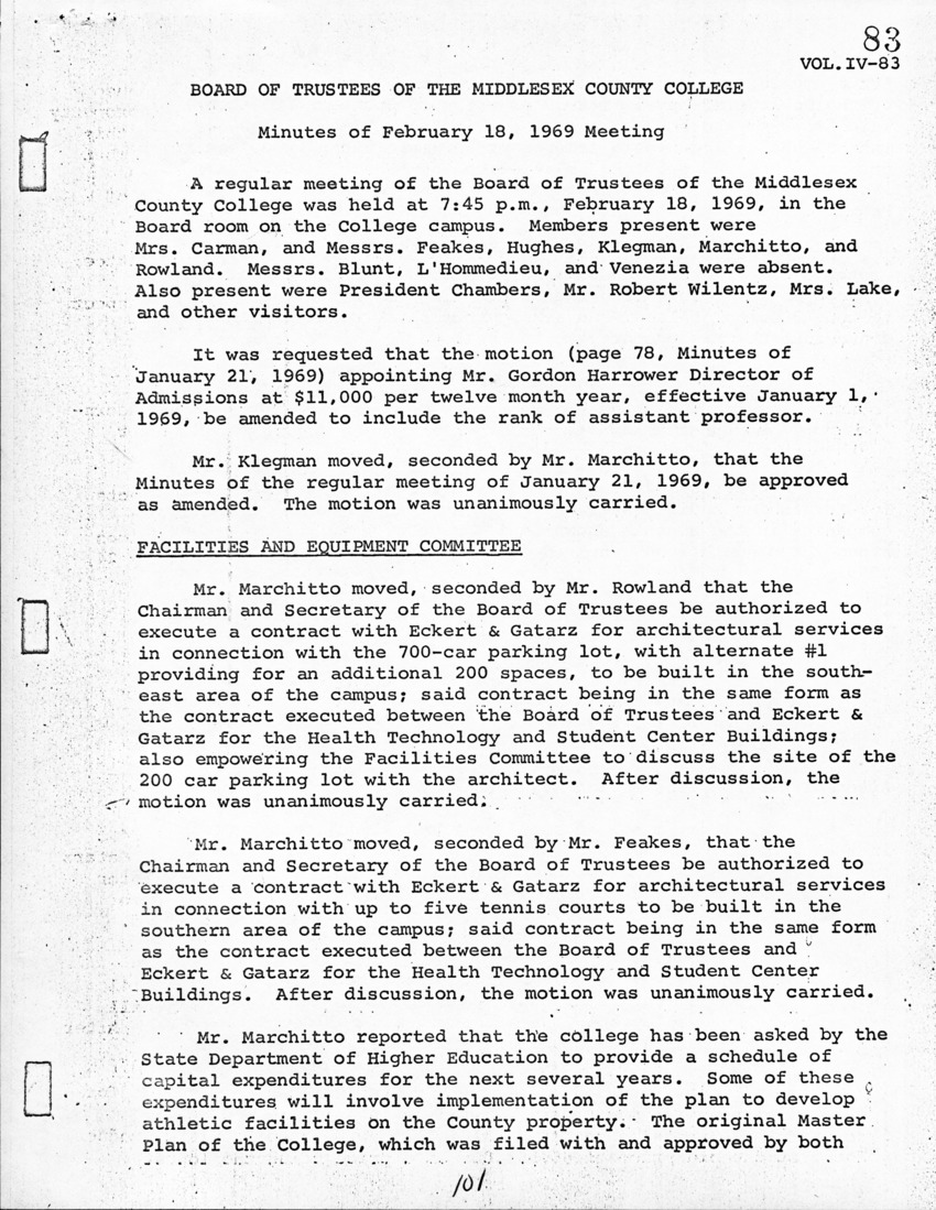 Board of Trustees Meeting Minutes February 1969 - New Page