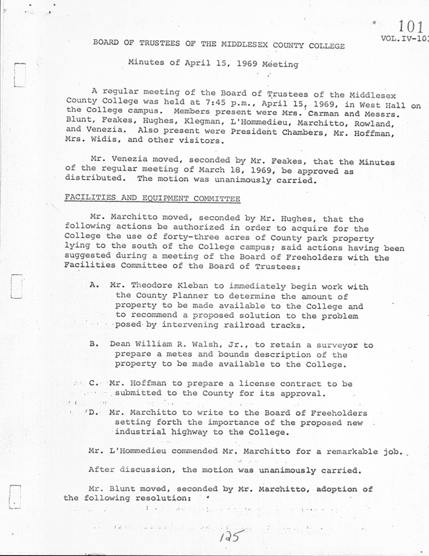 Board of Trustees Meeting Minutes April 1969 - New Page