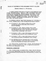Board of Trustees Meeting Minutes March 1976