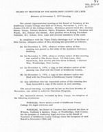 Board of Trustees Meeting Minutes November 1977