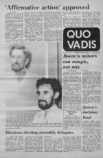 Quo Vadis - vol. 08 no. 15 - Fall 1973