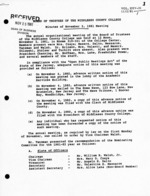 Board of Trustees Meeting Minutes November 1981
