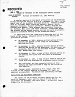 Board of Trustees Meeting Minutes December 1981