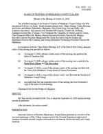 Board of Trustees Meeting Minutes October 2020