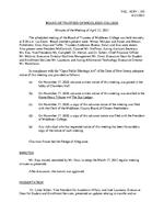 Board of Trustees Meeting Minutes April 2021