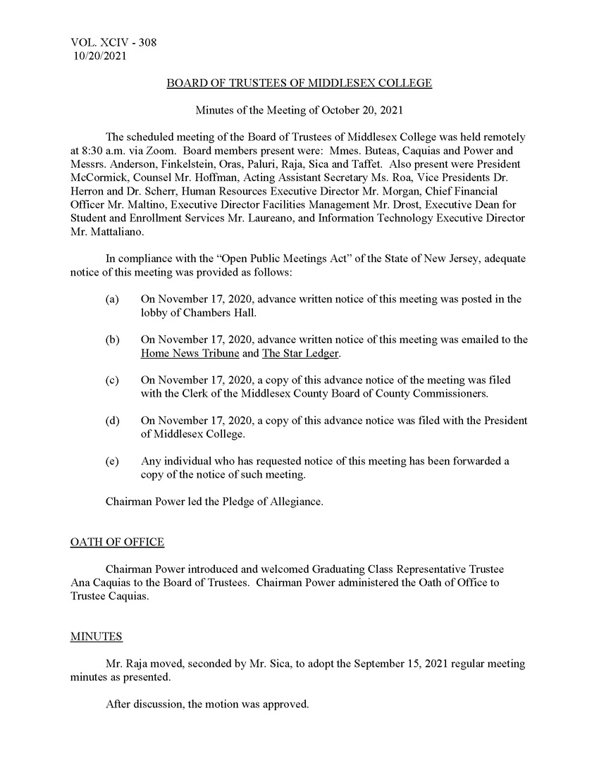 Board of Trustees Meeting Minutes October 2021 - New Page