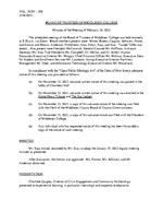 Board of Trustees Meeting Minutes February 2022
