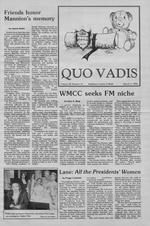Quo Vadis - vol. 20 no. 16 - Spring 1986